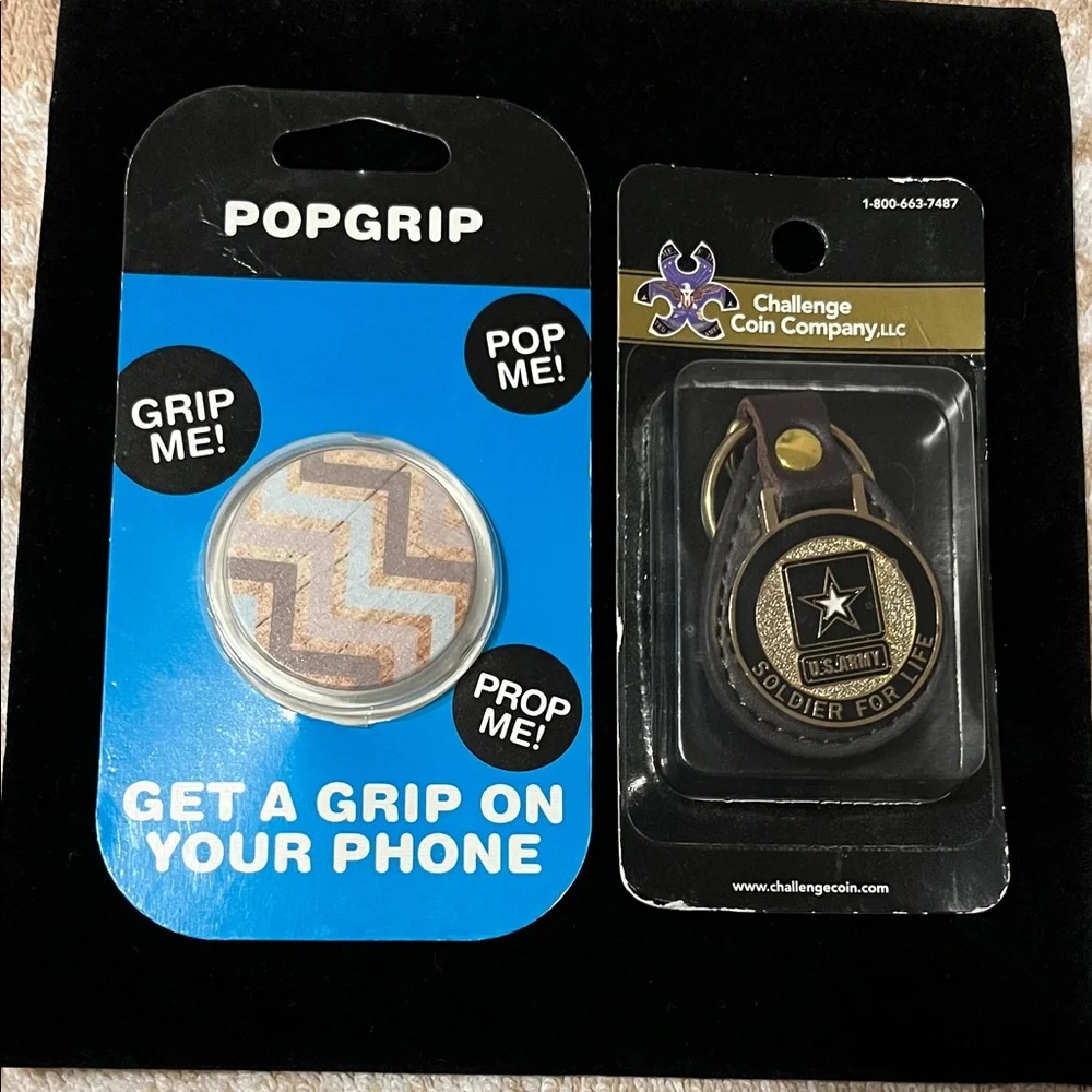 U.S. Army PopGrip - Gold and Silver Zigzag